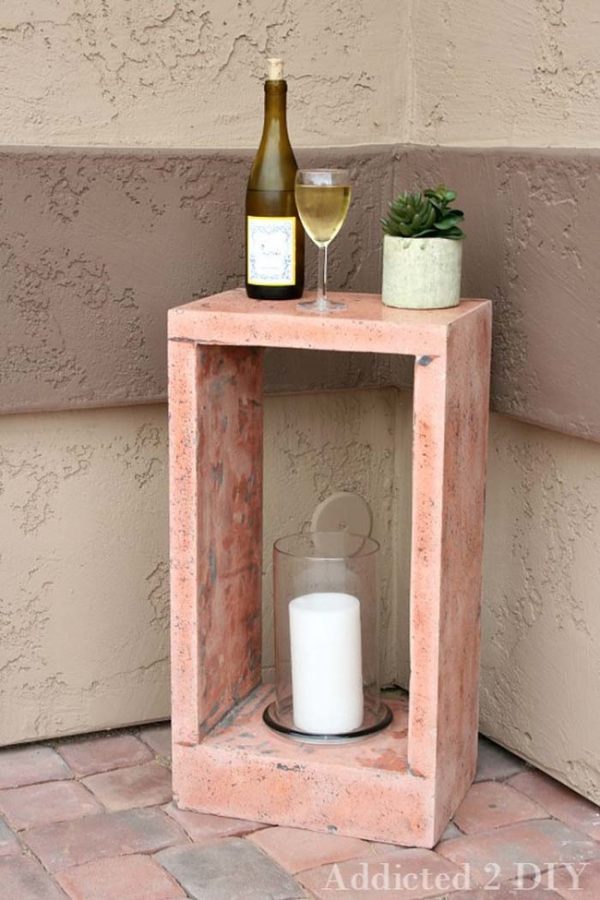 concrete side table 
