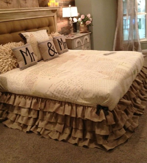 burlap bedroom decor