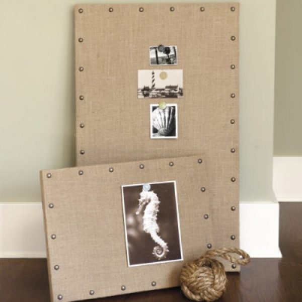 burlap wall art 