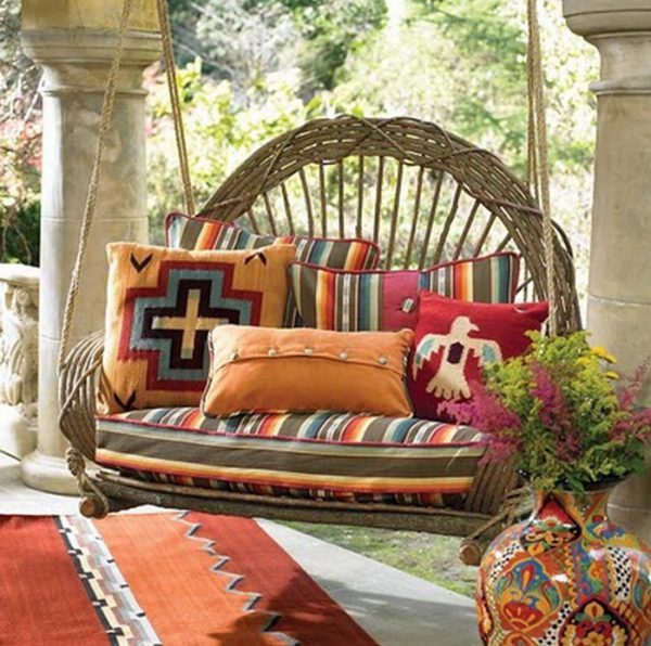 Porch swing decor