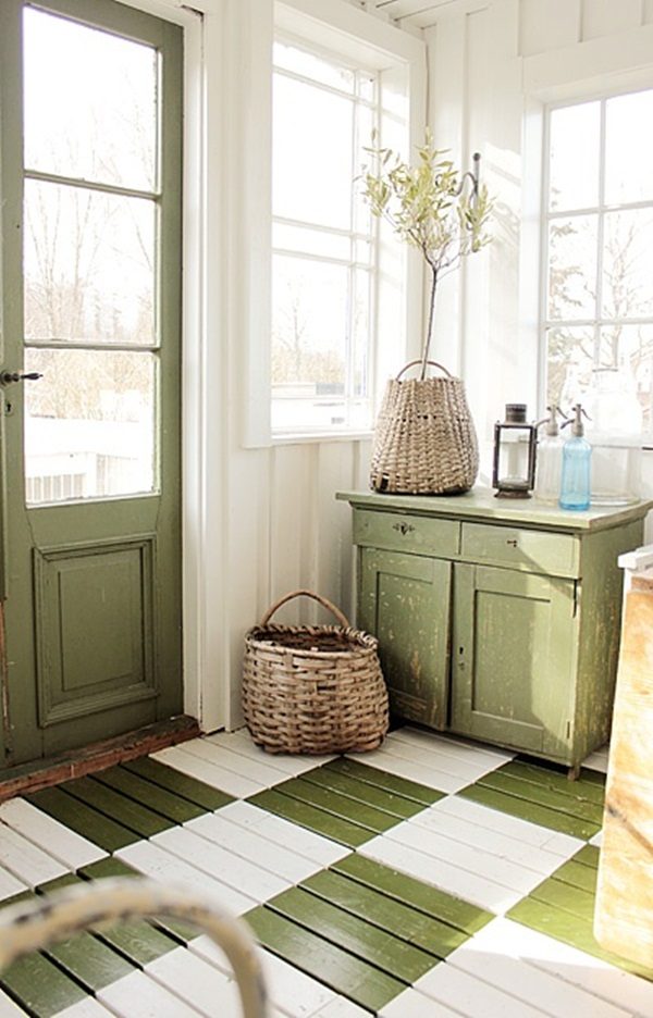 painted kitchen floor