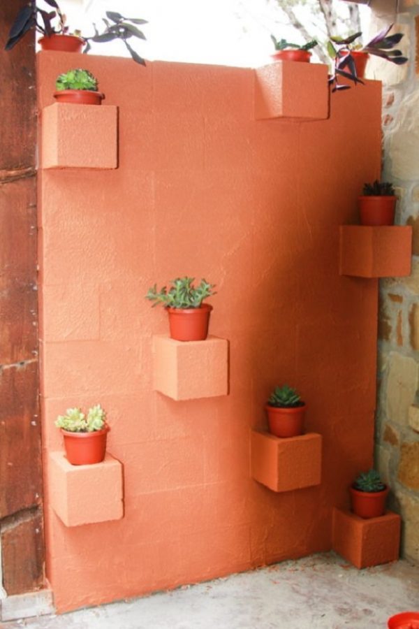 concrete block wall design 