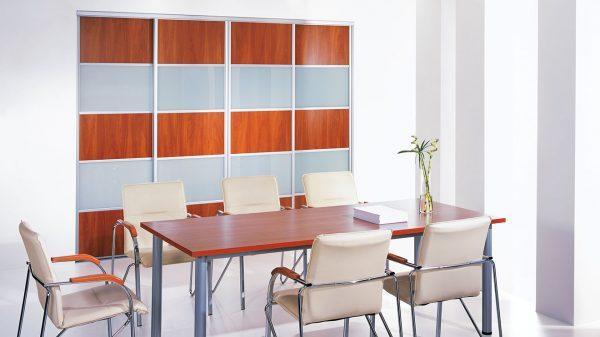 wall of cabinets