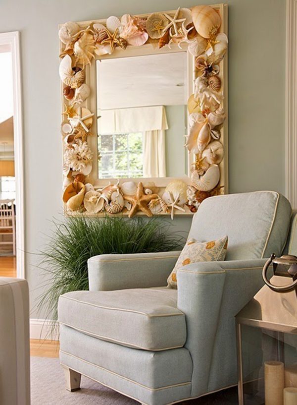 seashell mirror frame