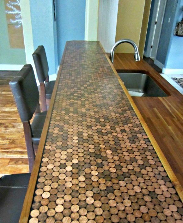  penny kitchen countertop