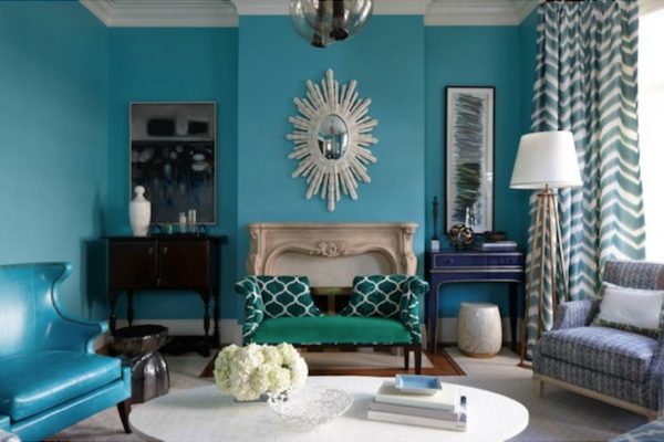 turquoise living room