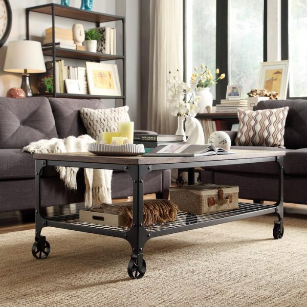 Practical Furniture Coffee Table With Wheels