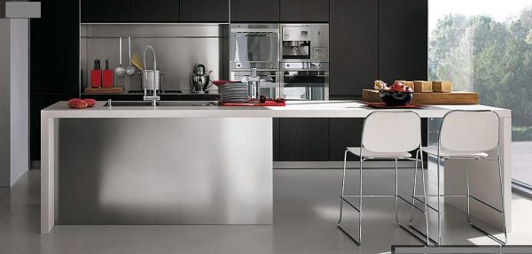stainless steel kitchen design