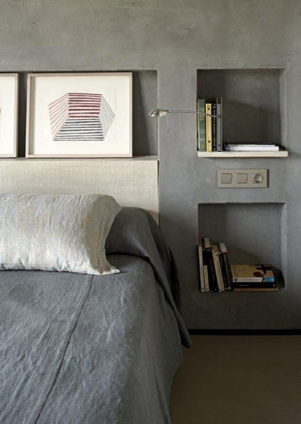 exposed concrete walls 