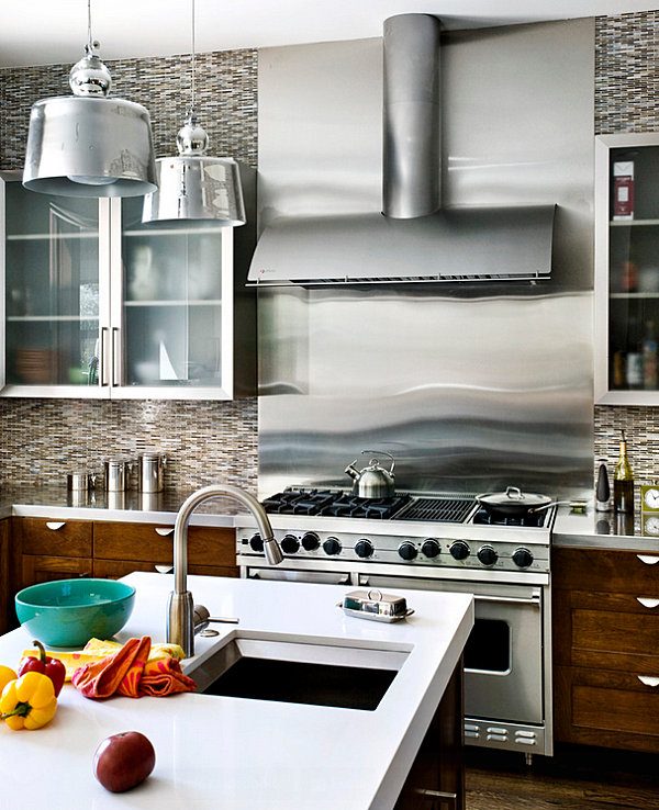stainless steel kitchen decor 