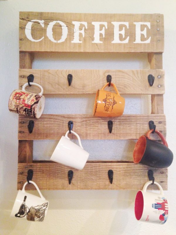 pallet mug rack 