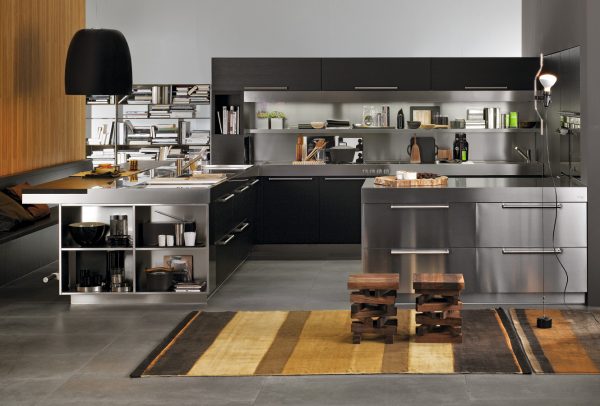Stainless steel kitchen design ideas 1