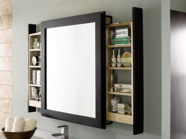 bathroom mirror storage ideas
