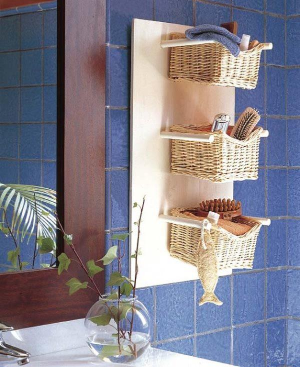 wicker baskets for bathroom