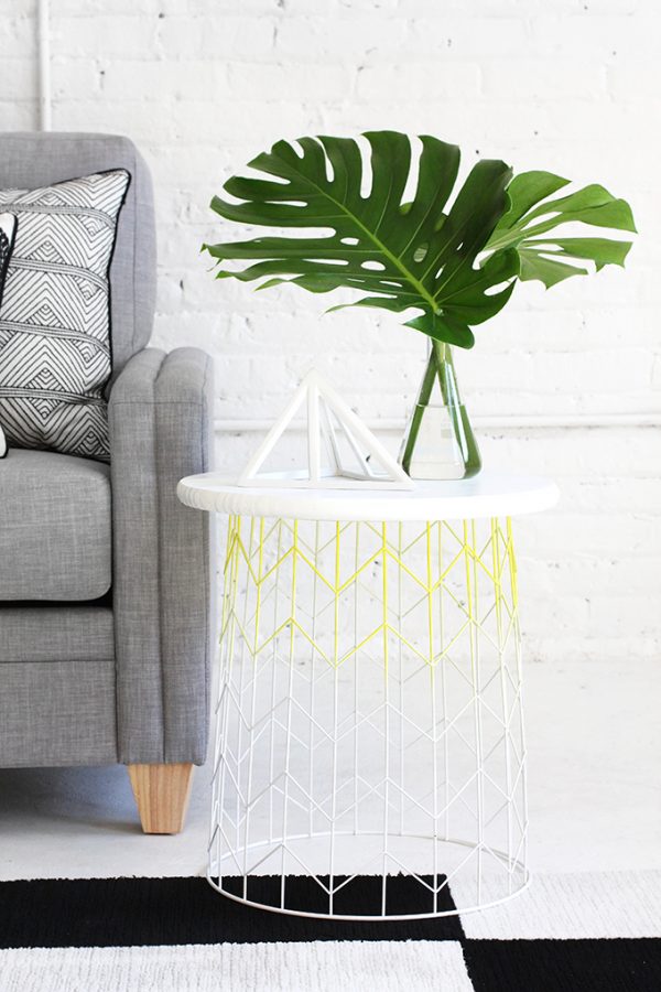 wire side table 