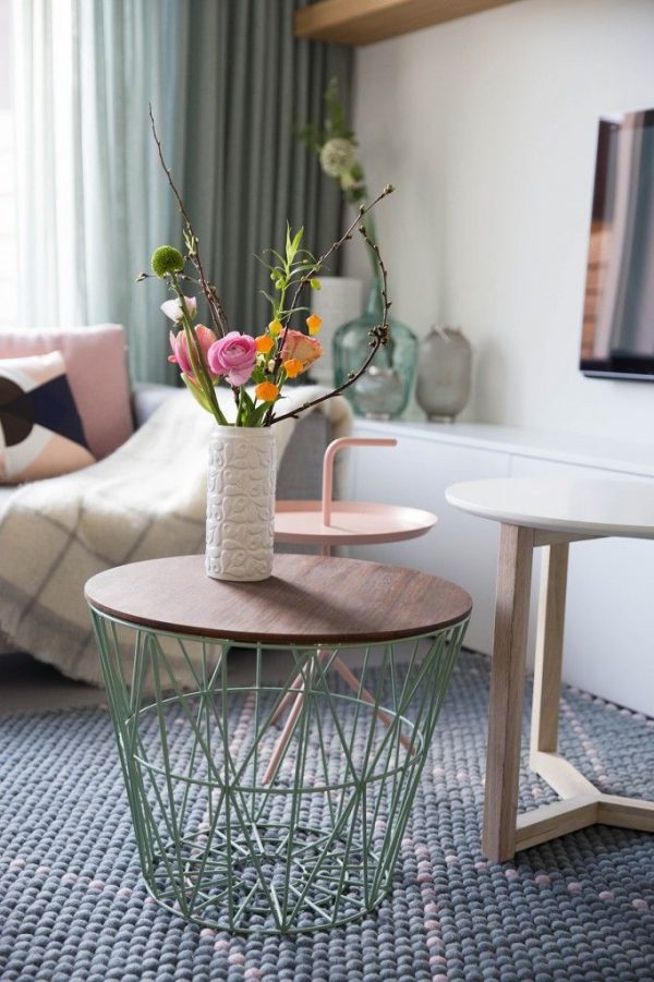 wire bedside table