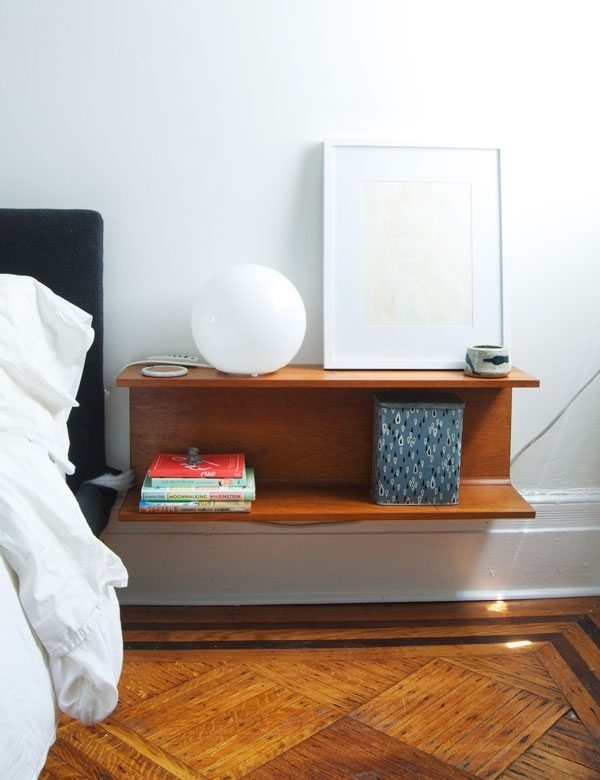 wall mounted nightstand bedside table