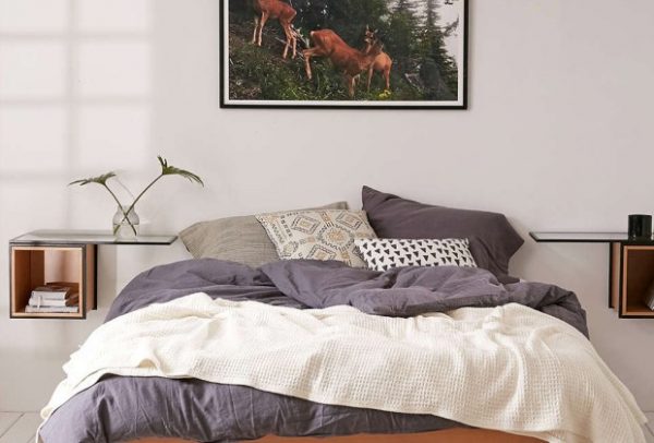 wall mounted bedside table 