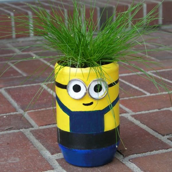 gardening in plastic bottles