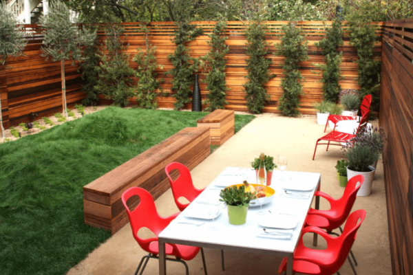 wood yard fence