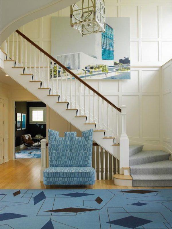 blue and white decor 