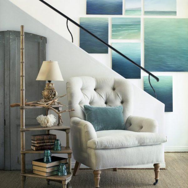 blue and white home decor