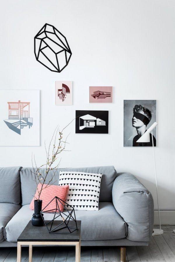 living room in gray