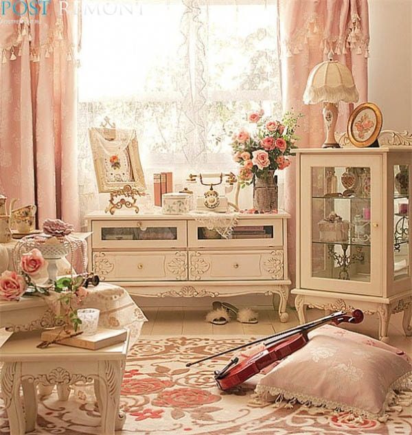 white shabby chic living room furniture