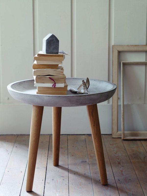 concrete side table