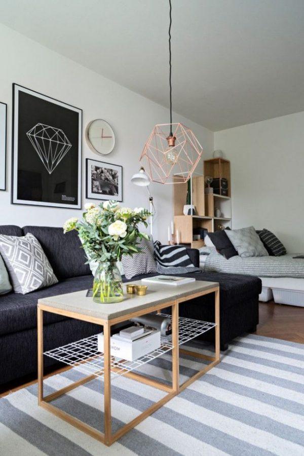 concrete and wood table
