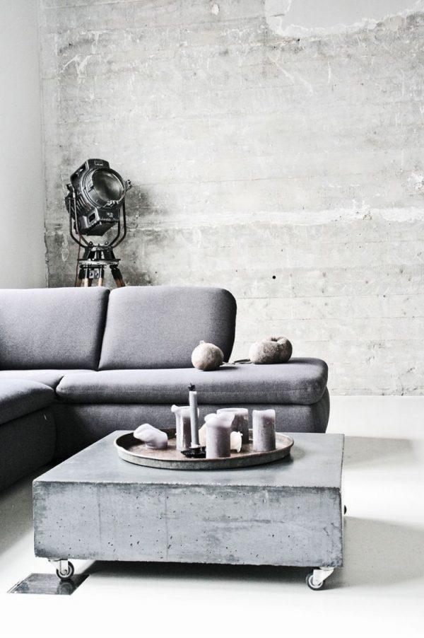 concrete coffee table