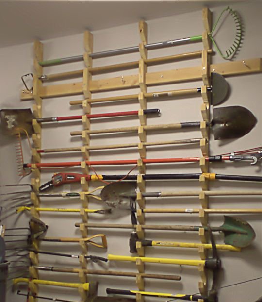 garden tool hanging rack