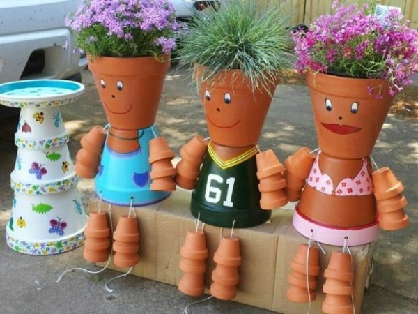 flower pot people garden ornaments