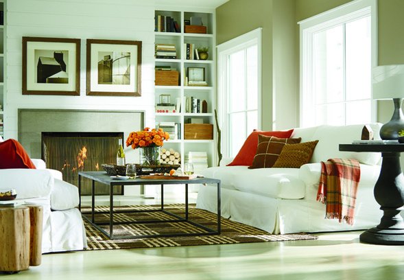 fall living room decor