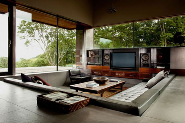 sunken living room