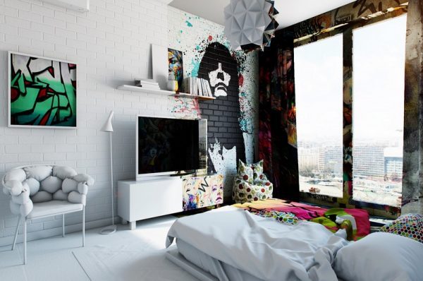 graffiti wall art bedroom