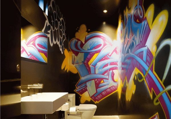 graffiti style wall art