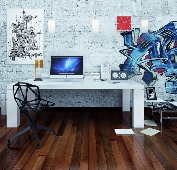office graffiti wall