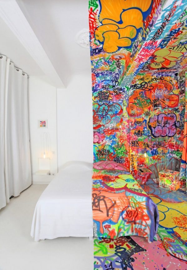 graffiti themed bedroom