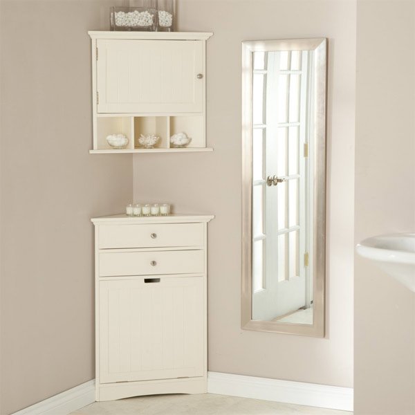 Corner bathroom cabinet