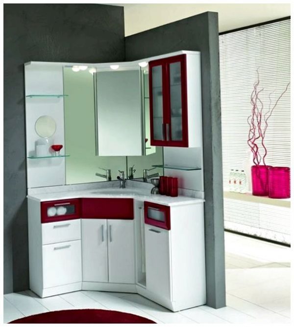 corner vanity mirror cabinet