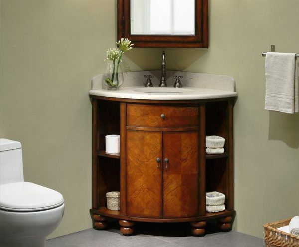 corner bathroom sink cabinet