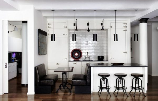 black kitchen pendant lights