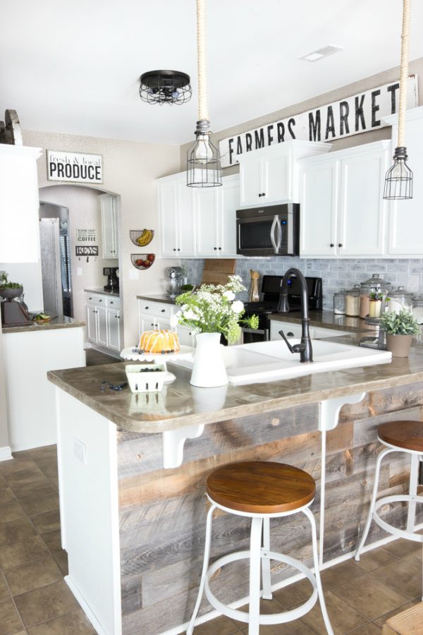 how to decorate over kitchen cabinets 