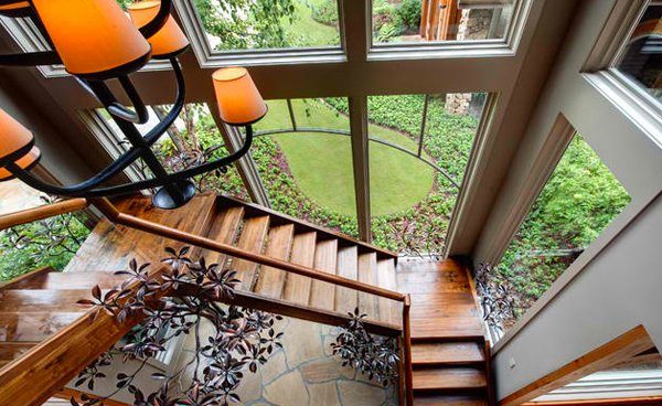 Wooden staircase design
