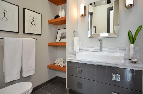 short bathroom shelf