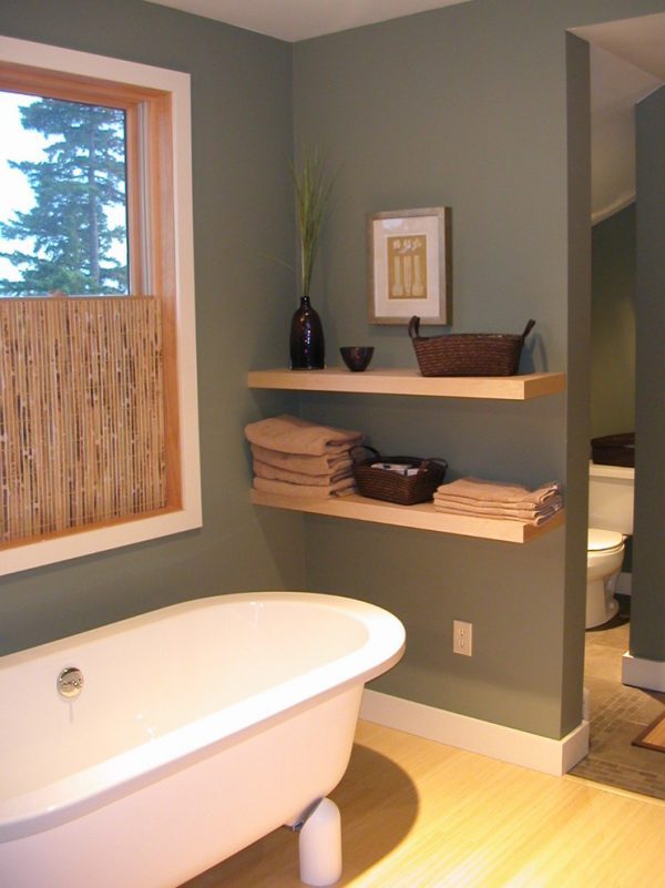 small bathroom wall shelf