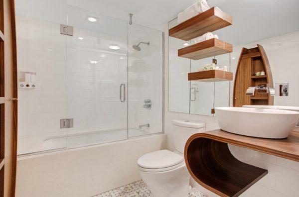 modern bathroom shelves