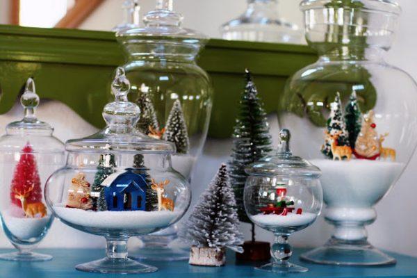 christmas terrarium figurines