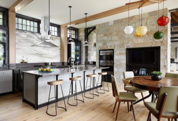 Dining Rooms with Light Wood Floors